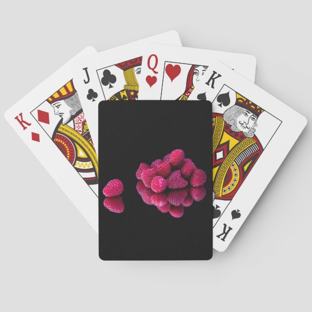 Raspberry Still Life Playing Cards (Back)