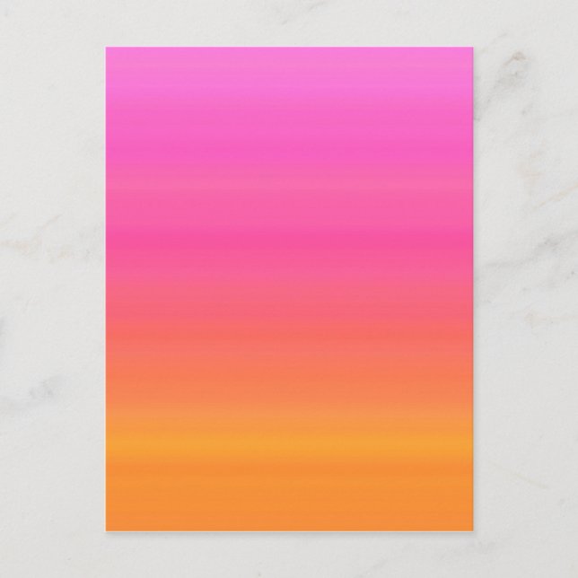 Raspberry Sunset Gradient - Pink Yellow Orange Postcard (Front)