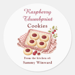 Raspberry Thumbprint Cookie Gift Label