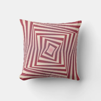 Raspberry Tunnel Whirl Cushion