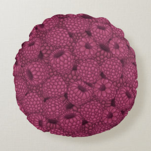 Raspberry Vintage: Sweet Wrap Design. Round Cushion