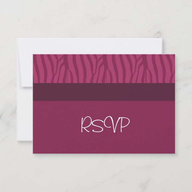 Raspberry Wedding RSVP (Front)