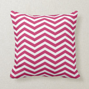 Raspberry Wine Zigzag Pattern Pillow