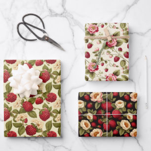  Raspberry Wrapping Paper Sheet
