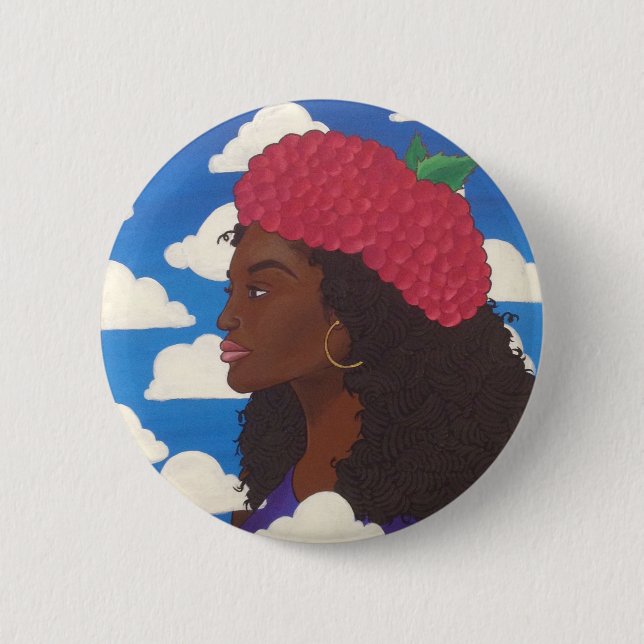 Raspbutton Beret 6 Cm Round Badge (Front)