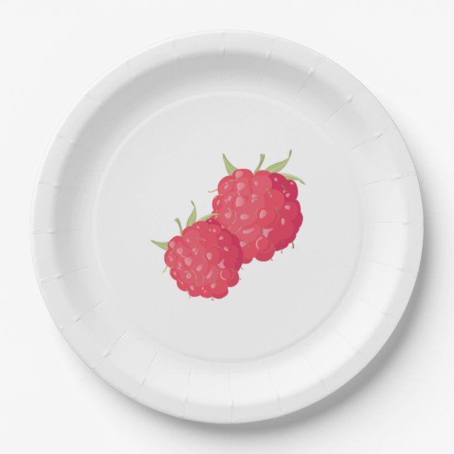 Rasperry Paper Plate (Front)