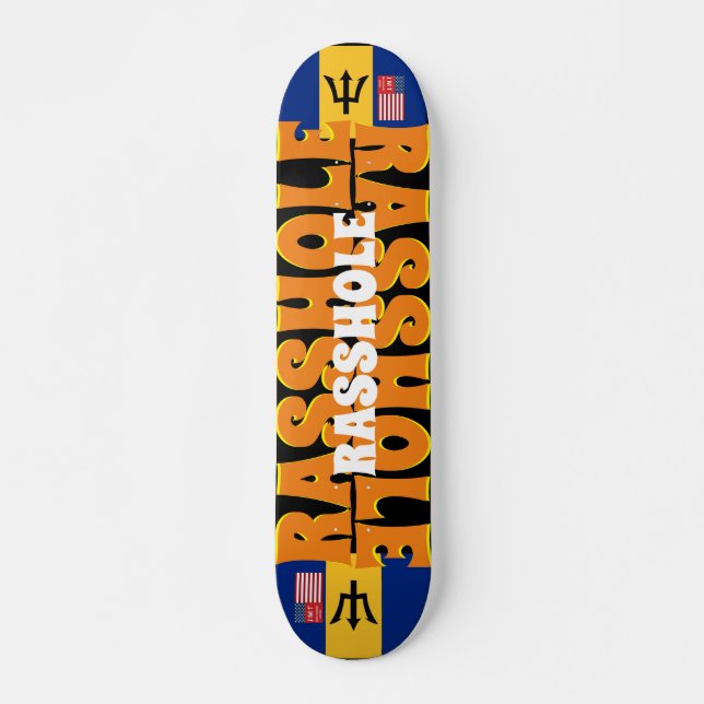 RASSHOLE  JMT BARB 7 3/4" Skateboard Deck (Front)