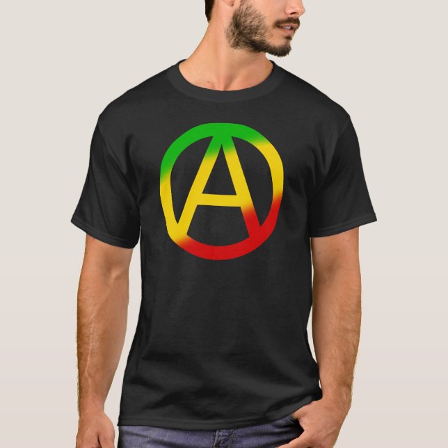 Rasta Anarchy Symbol T-Shirt (Front)