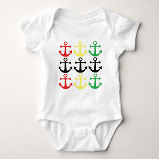 Rasta Anchors Baby Bodysuit