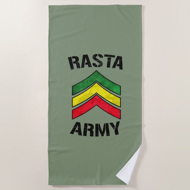 Rasta army beach towel (Front)