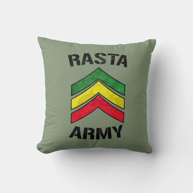 Rasta army cushion (Front)