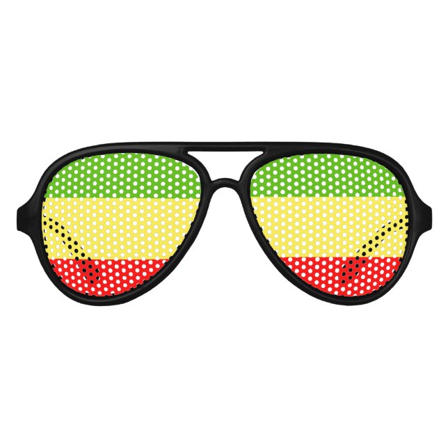 Rasta Aviator Sunglasses (Front)