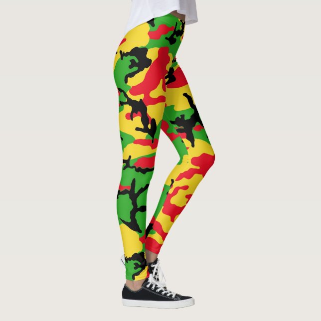 Rasta Camo Leggings (Right)