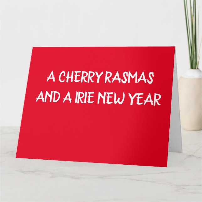 rasta christmas postcards-irie rasmas card (Front)