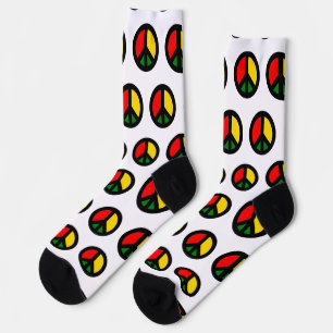 Rasta CND Ban the Bomb Peace Symbol Socks
