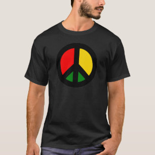 Rasta CND Ban the Bomb Peace Symbol T-Shirt