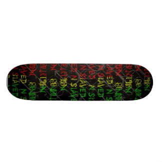 rasta colour graffiti  deck skateboard
