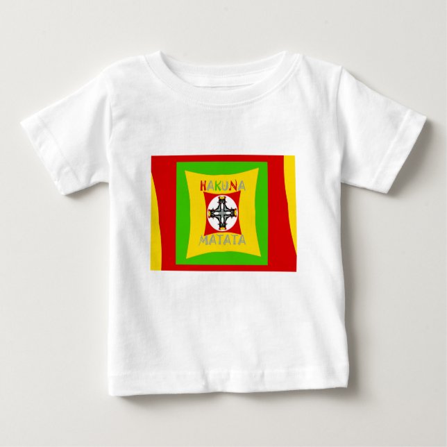 Rasta Colour Red Golden Green Baby T-Shirt (Front)