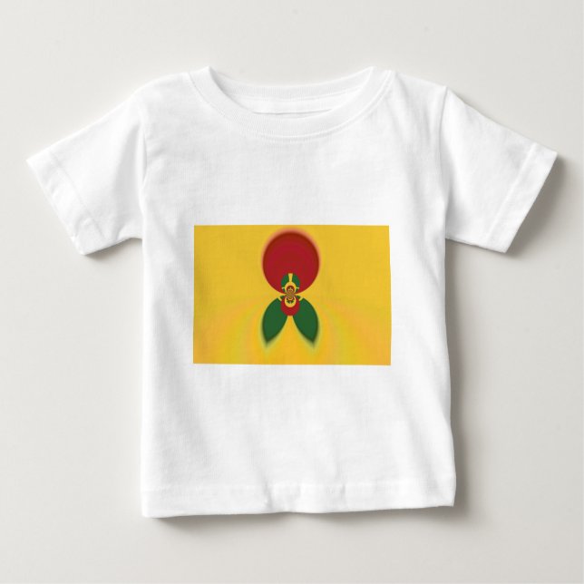 Rasta Colours Abstract Art Print Baby T-Shirt (Front)
