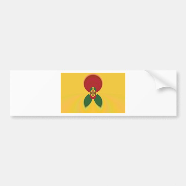 Rasta Colours Abstract Art Print Bumper Sticker (Front)