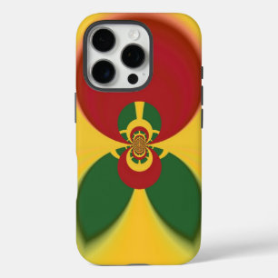 Rasta Colours Abstract Art Print iPhone 16 Pro Case