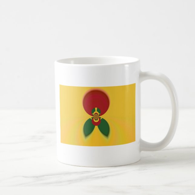 Rasta Colours Abstract Art Print Coffee Mug (Right)