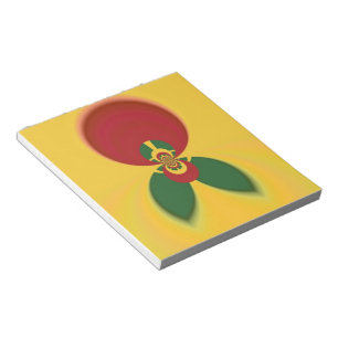 Rasta Colours Abstract Art Print Notepad