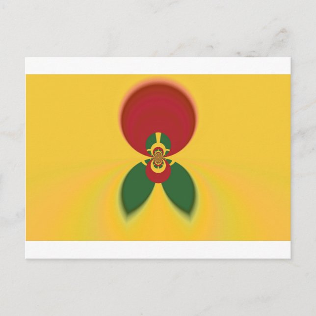 Rasta Colours Abstract Art Print Postcard (Front)