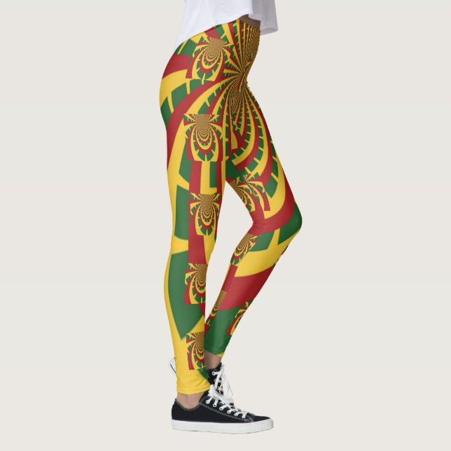  Rasta Colours Design  Leggings (Right)