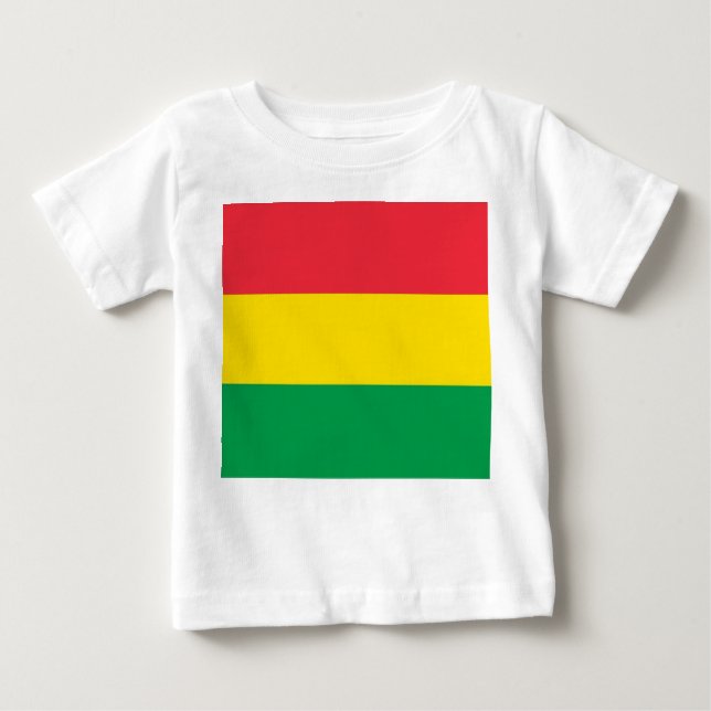 Rasta Colours Green Yellow Red Flag Stripes Patter Baby T-Shirt (Front)