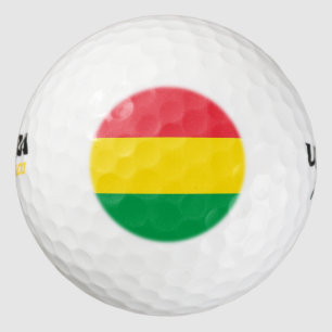 Rasta Colours Green Yellow Red Stripes Flag Golf Balls