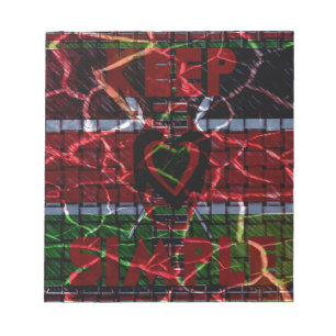 Rasta colours notepad