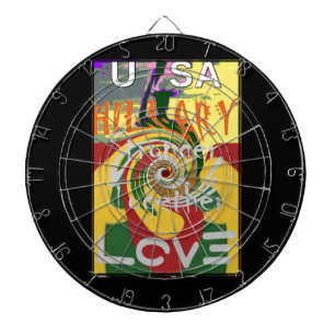 Rasta Colours Red Golden Green Hillary Art Print Dartboard