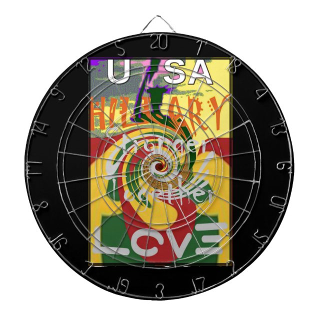 Rasta Colours Red Golden Green Hillary Art Print Dartboard (Front)