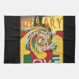 Rasta Colours Red Golden Green Hillary Art Print Tea Towel