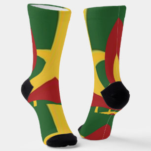 Rasta Colours Reggae Is Fun Red Golden Green  Socks