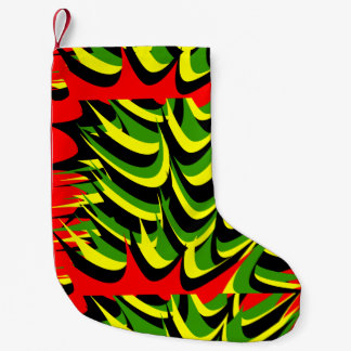 rasta colours small christmas stocking