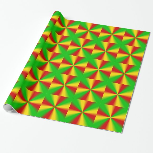 Rasta Design Wrapping Paper (Unrolled)