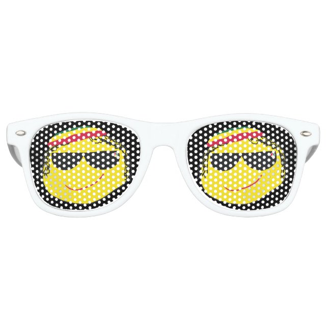 Rasta Emoji Retro Sunglasses (Front)