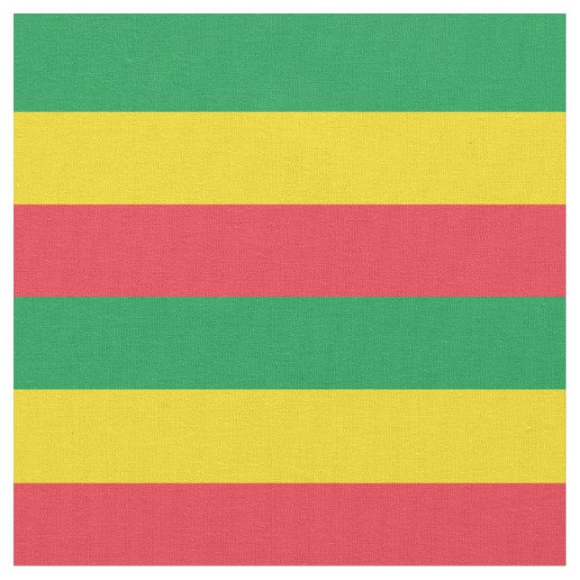 Rasta Ethiopia African Flag Colours Fabric (Close Up)