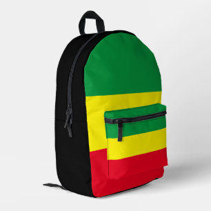 Rasta Flag  Printed Backpack