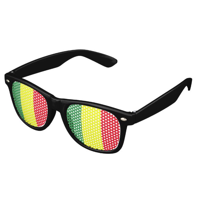 Rasta flag retro sunglasses (Angled)