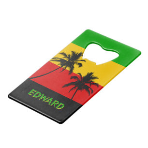 Rasta Flag with Palm Trees Tropical