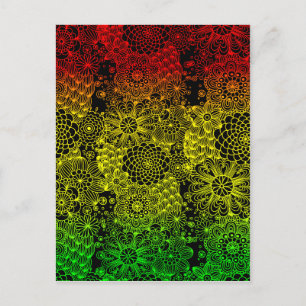 Rasta Flower Postcard