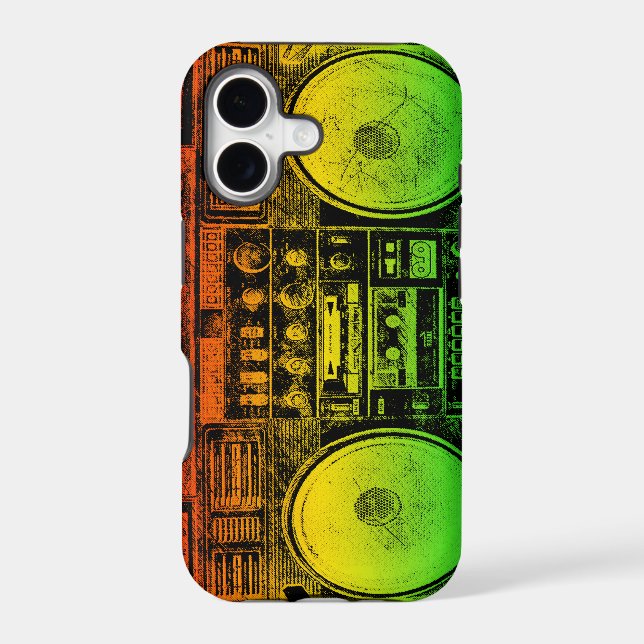 Rasta ghetto blaster (Back)