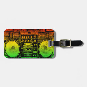 Rasta Ghetto Blaster Luggage Tag