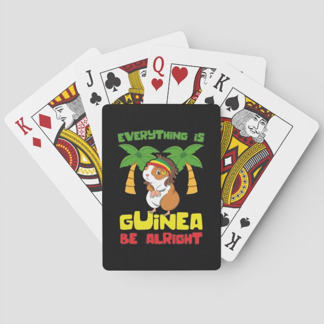 Rasta Guinea Pig Playing Cards (Back)