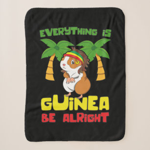 Rasta Guinea Pig Sherpa Blanket