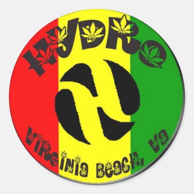 Rasta Hydro Classic Round Sticker (Front)