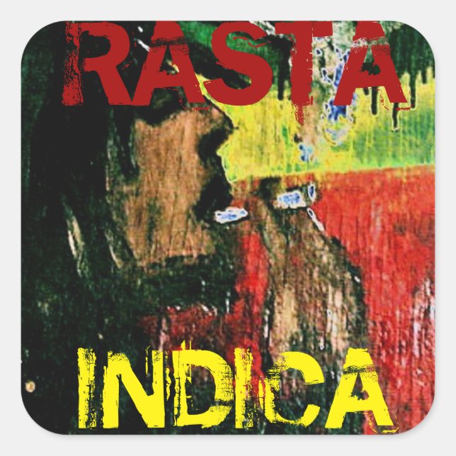 RASTA INDICA SQUARE STICKER (Front)